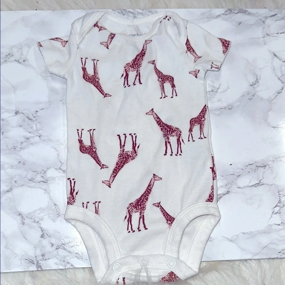 Carters Giraffe Print baby One Piece size 0-3 months